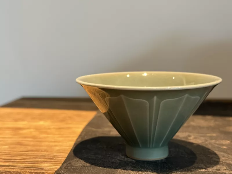 Longquan Celadon · Wood-Fired Ash-Green Kiln-Change · Handcrafted by Wang Haiyan