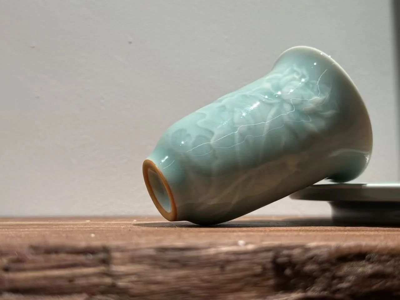 Longquan Celadon · Lotus Leaf Aroma Cup & Pooled-Glaze Saucer - Image 6