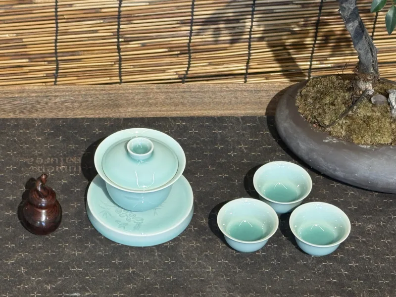 Longquan Celadon · Power Blue Kung Fu Tea Set