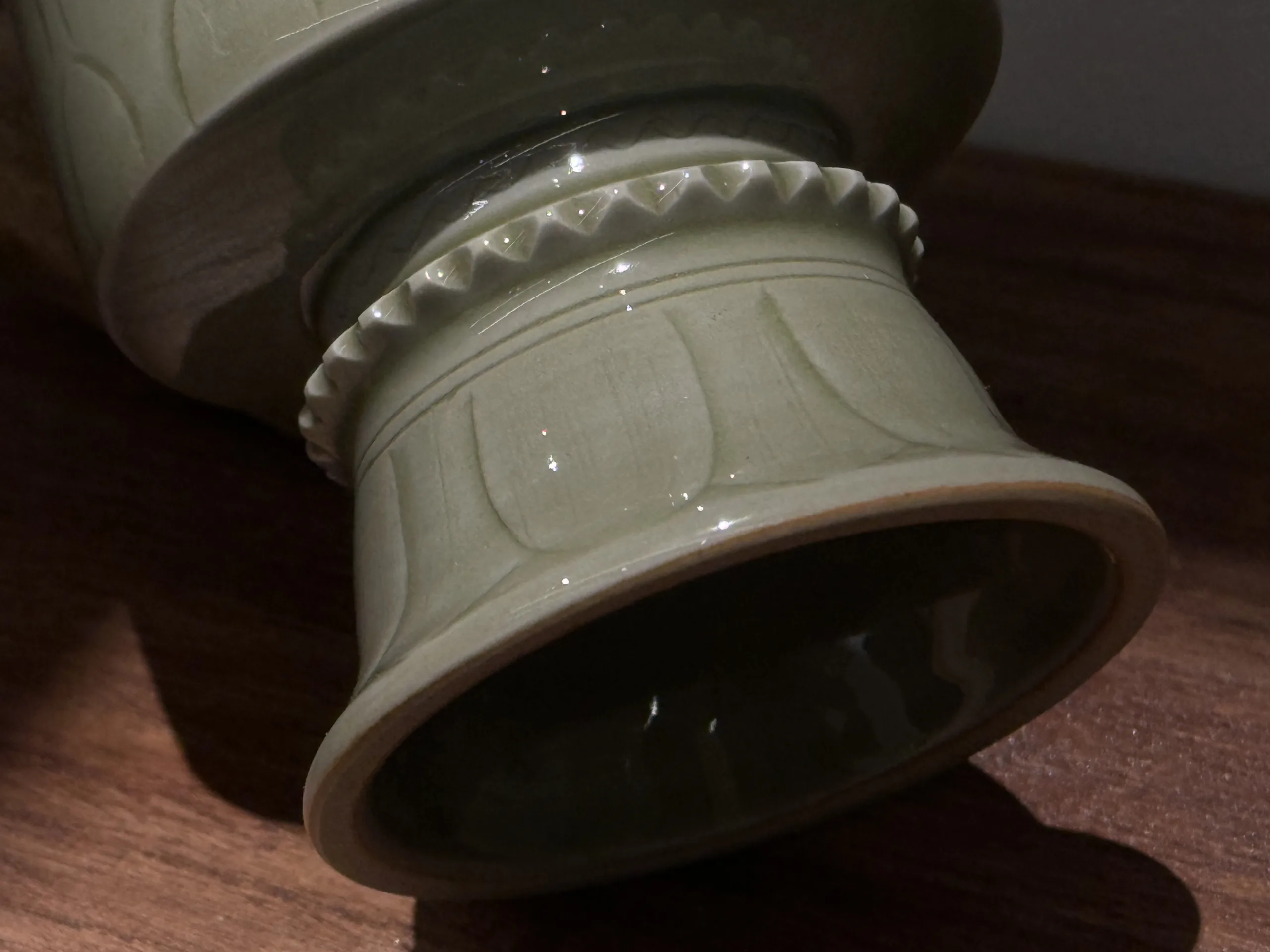 Longquan Celadon · Secret-Color Lotus Petal High-Foot Incense Burner - Image 8