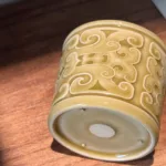 Yellow Glaze Bronze Dragon Archer’s Ring Cup