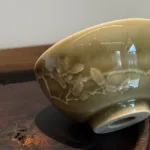 Magnolia Carved Ash-Green Handshake Cup