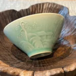 Plum Green Landscape Conical Cup
